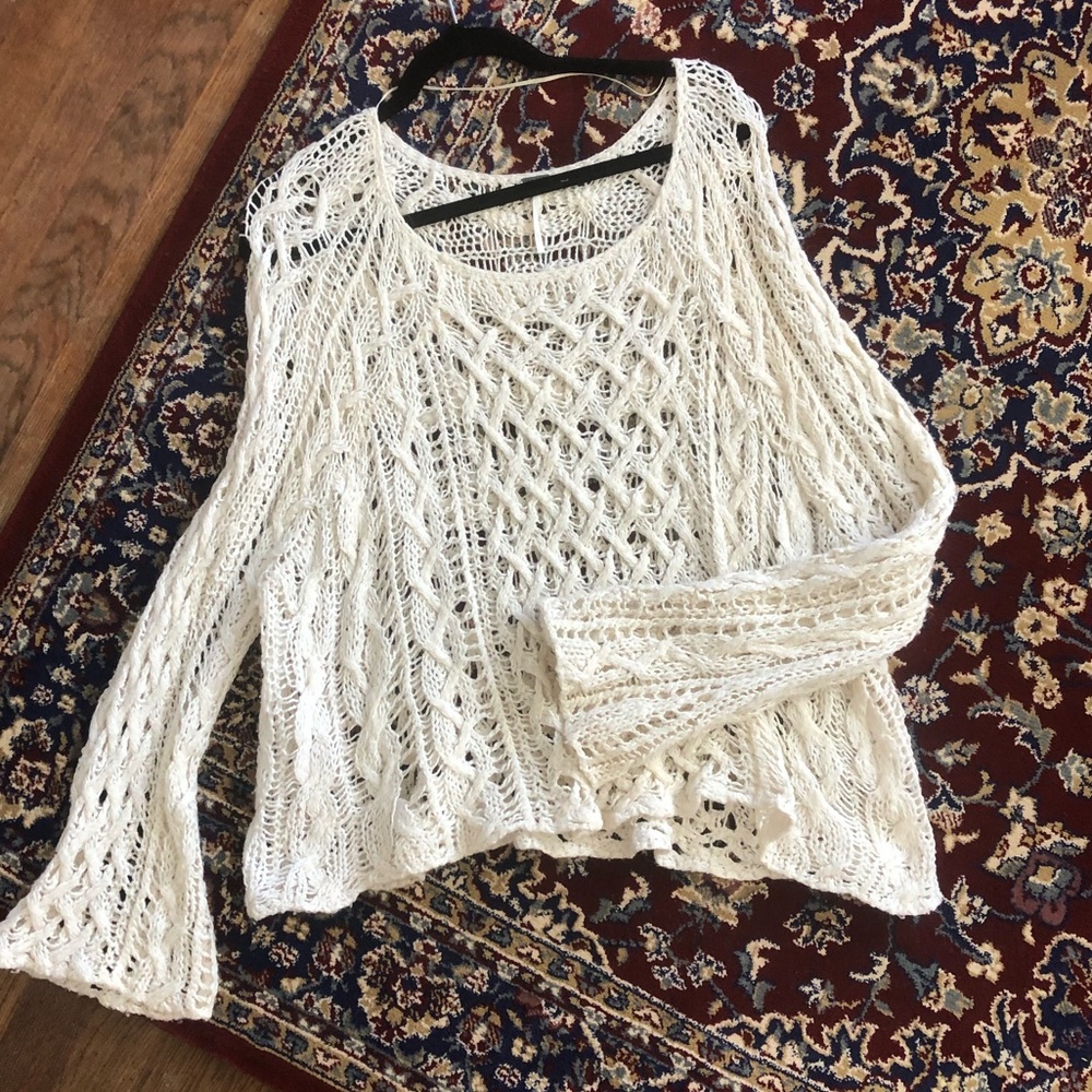 Free People Crochet Sweater (over-sized)